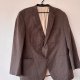 Brązowa męska marynarka włoska wełmiana luxury w prążek – vintage klasyk w stylu old money