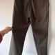 Oliwkowe męskie eleganckie spodnie vintage / Olive tailored vintage trousers