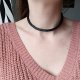 Choker z czarnej gumy