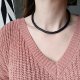 Choker z czarnej gumy