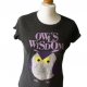 Zabawny T-shirt Vintage z sową Owl's Wisdom Reserved bluzka ptak