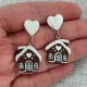 Świąteczne Kolczyki Domek z Piernika
