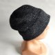 Czapka ręcznie robiona na drutach, kaszmir melanż.