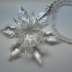DUŻA SZKLANA  KRYSZTAŁOWA ZAWIESZKA ŚNIEŻYNKA