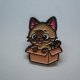 PIN PRZYPINKA KOTEK W KARTONIE