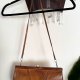 vintage lata 80-te clutch skóra