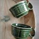 Filiżanka Werina zielona Porcelit Pruszków, II połowa XX w. PRL
