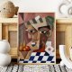 Plakat Abstrakcyjny portret a la Picasso - format 61x91 cm