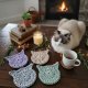 Podkładki koty na szydełku ze sznurka rękodzieło na prezent PS25