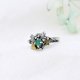 Pierścionek Leśny z Bluszczem i Szmaragdem
