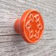 Ceramiczna gałka do mebli pomarańczowo-brązowa, wz.2