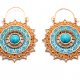 Kolczyki orientalne filigrany emalia