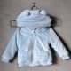 Urocza błękitna bluza polar z uszami do 9-12 miesięcy 80 cm