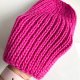 Ręcznie robiona czapka damska JANKA 100% Wełna owcza 105 Magenta - od ręki