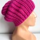 Ręcznie robiona czapka damska JANKA 100% Wełna owcza 105 Magenta - od ręki