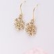 Pozłacane kolczyki śnieżynki z cyrkoniami.