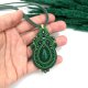 Wisiorek naszyjnik sutasz zielony "Arden" leśny klasyczny z agatem