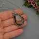 Wisiorek z labradorytem, wire wrapping, stal chirurgiczna, labradoryt wisior