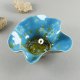 Talerzyk na biżuterię, niebieski kwiat ceramika