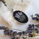 Naszyjnik Lawendowy wieczór owalny duży