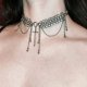 Naszyjnik chainmaille miecz stal 30,2+9cm gothic punk choker
