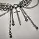 Naszyjnik chainmaille miecz stal 30,2+9cm gothic punk choker