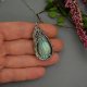 Wisiorek z labradorytem, wire wrapping, stal chirurgiczna, labradoryt wisior