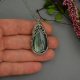 Wisiorek z labradorytem, wire wrapping, stal chirurgiczna, labradoryt wisior