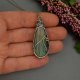 Wisiorek z labradorytem, wire wrapping, stal chirurgiczna, labradoryt wisior