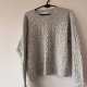 Szary sweter PRIMARK CARES, pleciony wzór, miękki, oversize M/L