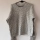 Szary sweter PRIMARK CARES, pleciony wzór, miękki, oversize M/L
