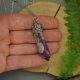 Wisiorek Talizman duży, surowy ametyst, wire wrapping, stal chirurgiczna