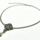 Choker chainmaille z perłą 34,5+8,5 cm stal chirurgiczna