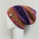 Kolorowa gruba czapka zimowa smerf ręcznie robiona