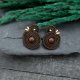 Kolczyki sutasz brązowe sztyfty "Largo" z jaspisem małe lekkie
