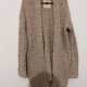 Miękki beżowy kardigan Hollister California S | ciepły długi sweter bez zapięcia