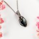 Naszyjnik Hematyt Srebrny stal chirurgiczna wisiorek handmade wirewrapping