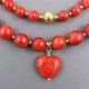 Naszyjnik koral i lawa