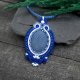 Wisiorek sutasz niebieski "Gaja" dżinsowy naszyjnik romantyczny codzienny