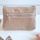 Dwustronny sztruksowy portfel Beżowy