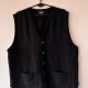 Czarny bezrękawnik z kieszeniami • klasyczny prosty krój unisex TCM