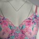 NOWY zmysłowy różowy komplet bielizny z haftem kwiatowym 75D 80C 85B Hp219