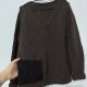Premium sweter OUI z grubym splotem • ciemny brąz • dekolt V • bawełna M / 38 / 10