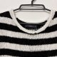 Czarno-biały sweter w paski z aksamitnej dzianiny Zara Knit oversize szeroki luzny  XL / 42 / 14