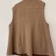 Dwustronna kamizelka wełniana beż–camel, klasyczny krój