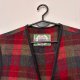 Ciepła wełniana kamizelka w kratę Club D’Amingo  vintage