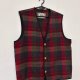 Ciepła wełniana kamizelka w kratę Club D’Amingo  vintage
