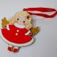 Komplet drewnianych zawieszek "Świąteczne Anioły" – 4 sztuki