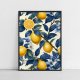 Plakat botaniczny cytryny - format  40x50 cm