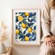 Plakat botaniczny cytryny - format  40x50 cm